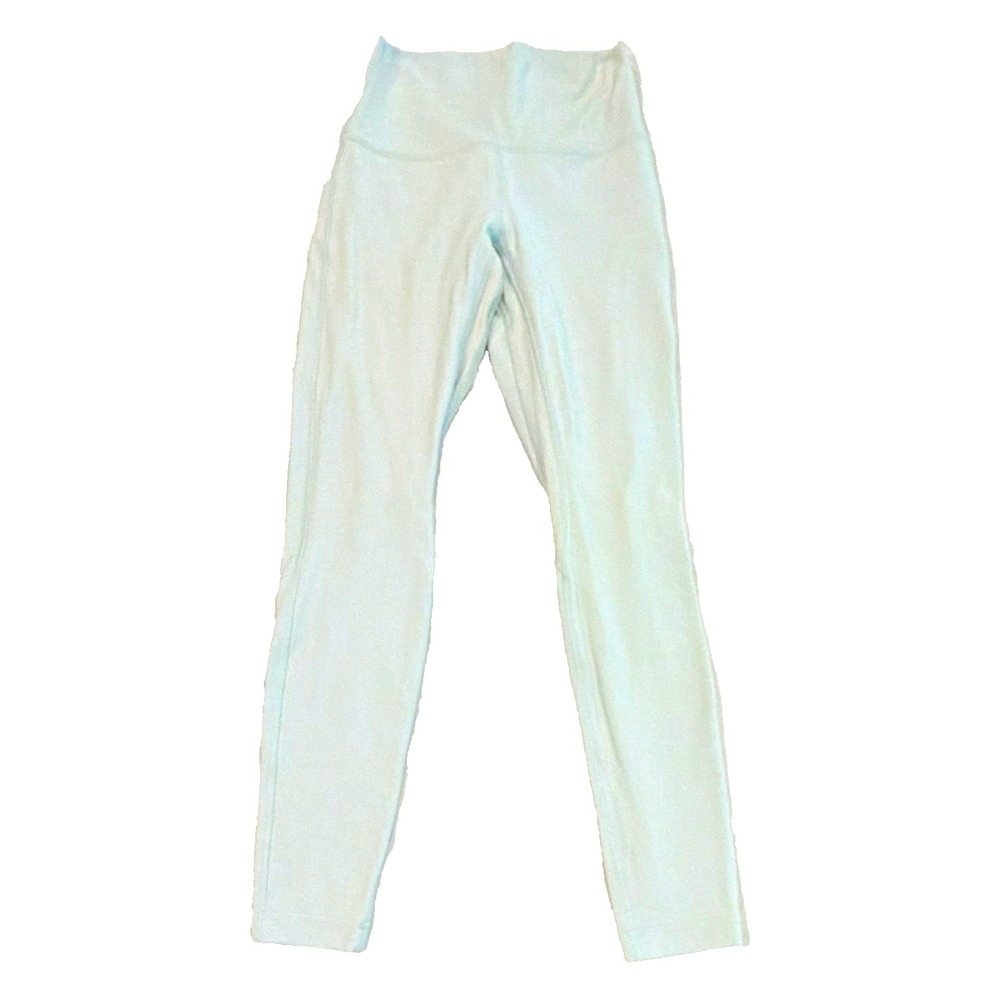 lululemon athletica Women's Ankle Leggings Light Blue Solid Logo